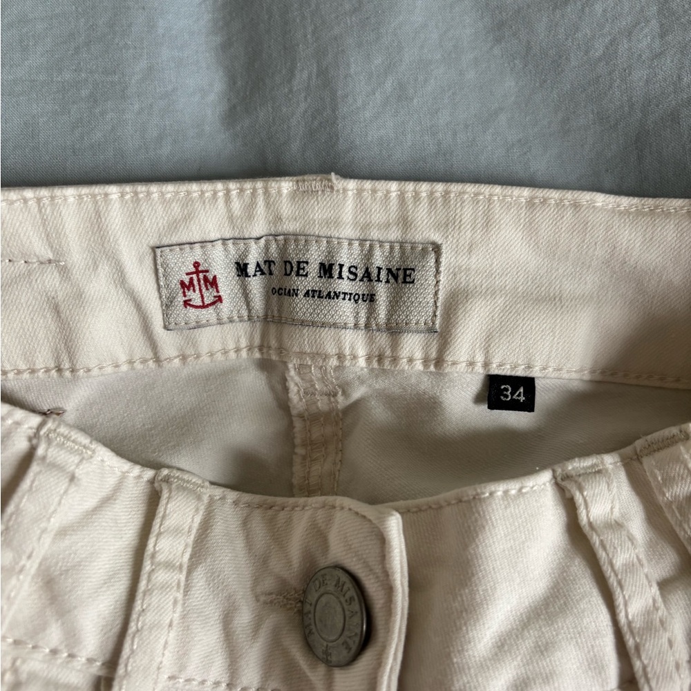 Women's Straight Leg Jeans in Cream - Picture 2 of 15